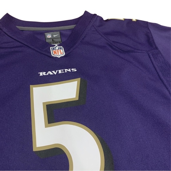 Boy’s Ravens Flacco #5 Football Jersey size:L - Picture 2 of 3